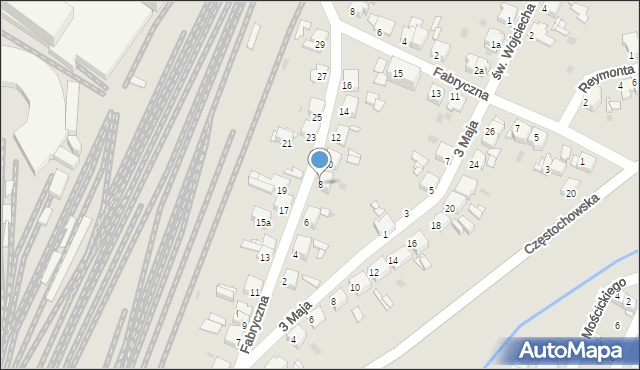 Tarnowskie Góry, Korfantego Wojciecha, 8, mapa Tarnowskie Góry