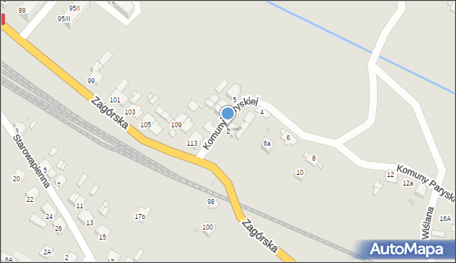 Tarnowskie Góry, Komuny Paryskiej, 2, mapa Tarnowskie Góry