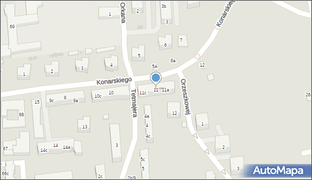 Tczew, Konarskiego Stanisława, 11, mapa Tczew