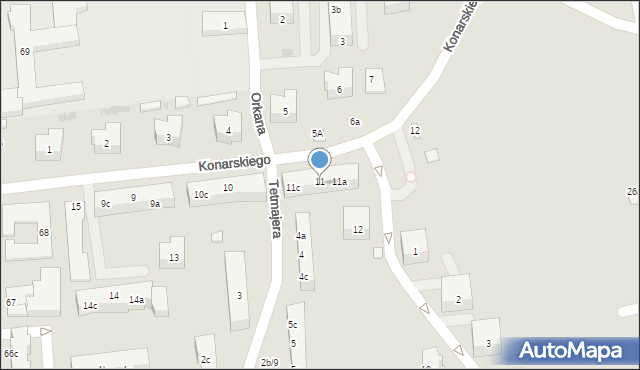 Tczew, Konarskiego Stanisława, 11b, mapa Tczew