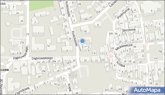 Tczew, Kościuszki Tadeusza, gen., 1, mapa Tczew