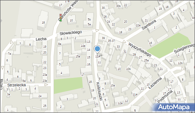 Tczew, Kościuszki Tadeusza, gen., 11A, mapa Tczew