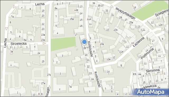 Tczew, Kościuszki Tadeusza, gen., 19, mapa Tczew