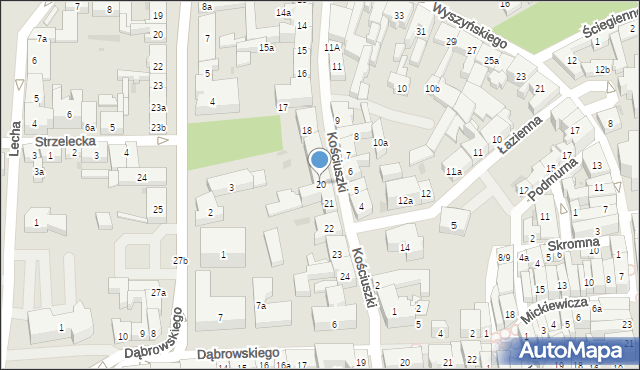 Tczew, Kościuszki Tadeusza, gen., 20, mapa Tczew