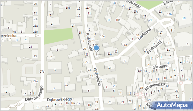 Tczew, Kościuszki Tadeusza, gen., 4, mapa Tczew