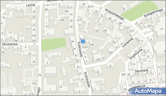 Tczew, Kościuszki Tadeusza, gen., 7, mapa Tczew