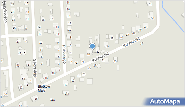 Terespol, Kościuszki Tadeusza, gen., 30, mapa Terespol