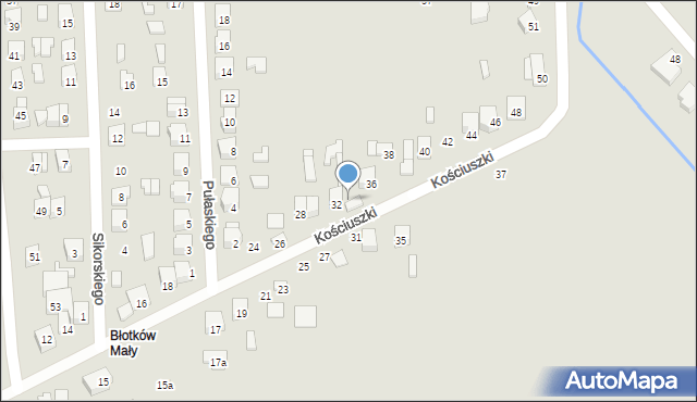 Terespol, Kościuszki Tadeusza, gen., 34, mapa Terespol