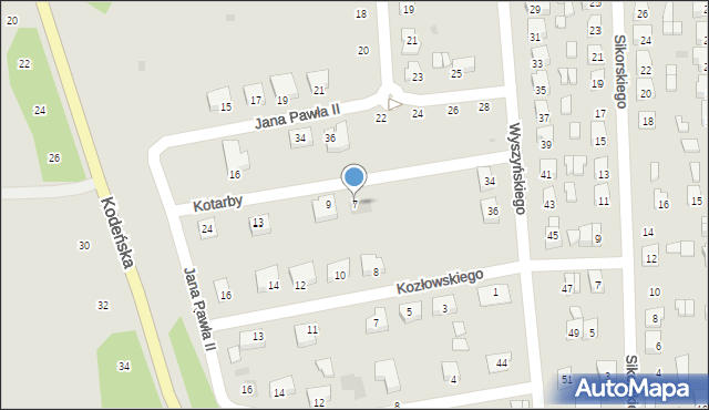 Terespol, Kotarby Józefa, 7, mapa Terespol