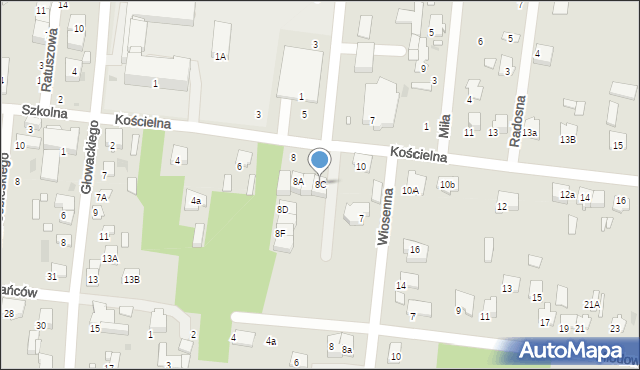 Tłuszcz, Kościelna, 8C, mapa Tłuszcz