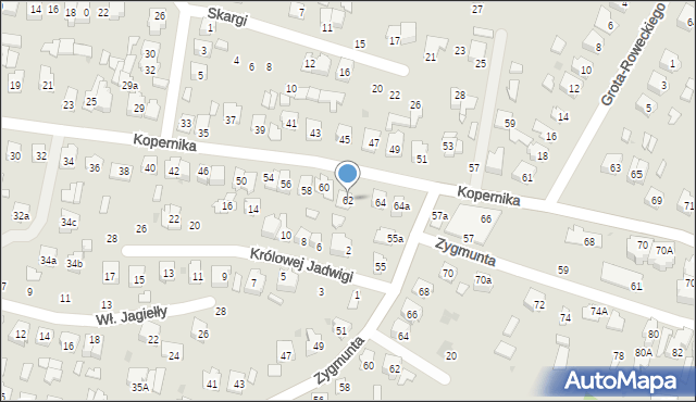 Tomaszów Lubelski, Kopernika Mikołaja, 62, mapa Tomaszów Lubelski