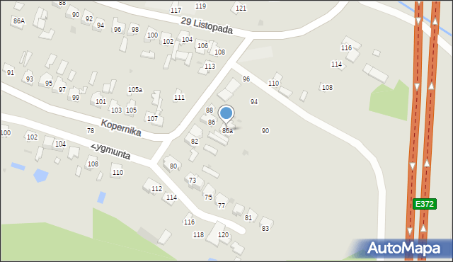 Tomaszów Lubelski, Kopernika Mikołaja, 86a, mapa Tomaszów Lubelski