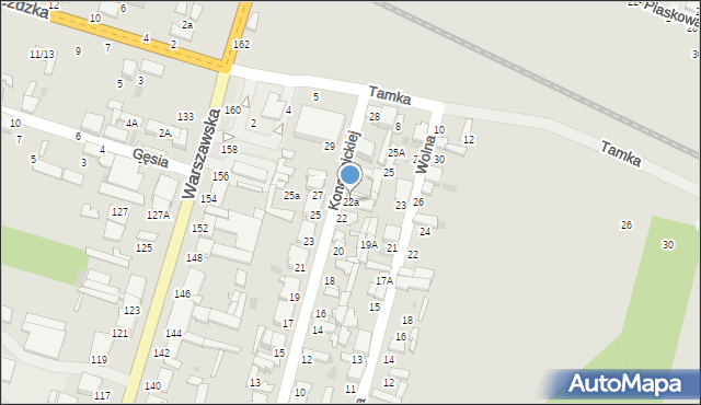 Tomaszów Mazowiecki, Konopnickiej Marii, 22a, mapa Tomaszów Mazowiecki