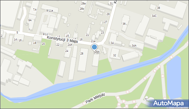 Tomaszów Mazowiecki, Konstytucji 3 Maja, 30, mapa Tomaszów Mazowiecki