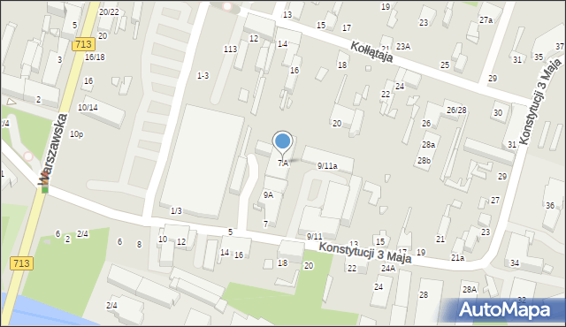 Tomaszów Mazowiecki, Konstytucji 3 Maja, 7A, mapa Tomaszów Mazowiecki