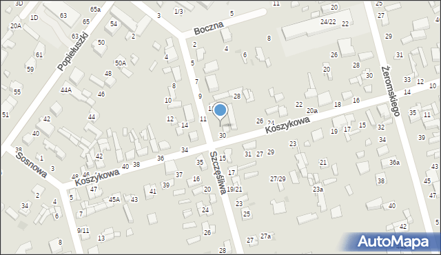 Tomaszów Mazowiecki, Koszykowa, 32, mapa Tomaszów Mazowiecki