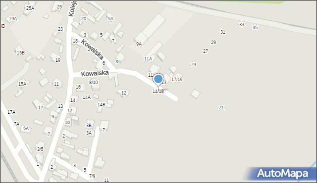 Tomaszów Mazowiecki, Kowalska, 14/18, mapa Tomaszów Mazowiecki