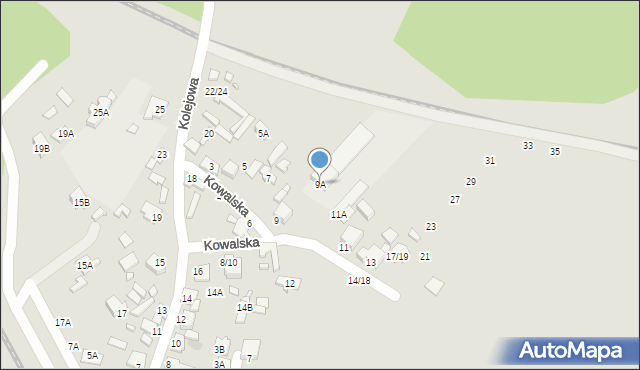 Tomaszów Mazowiecki, Kowalska, 9A, mapa Tomaszów Mazowiecki