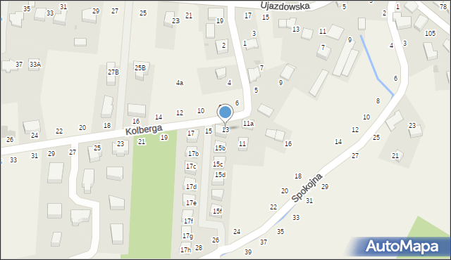 Tomaszowice, Kolberga, 13, mapa Tomaszowice