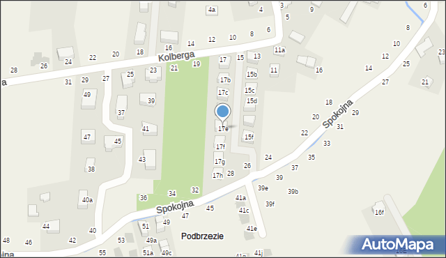 Tomaszowice, Kolberga, 17e, mapa Tomaszowice