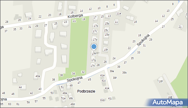 Tomaszowice, Kolberga, 17f, mapa Tomaszowice