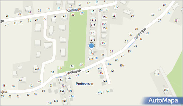 Tomaszowice, Kolberga, 17g, mapa Tomaszowice