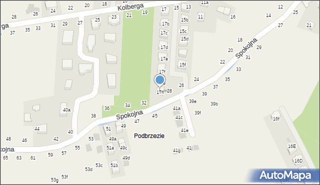 Tomaszowice, Kolberga, 17h, mapa Tomaszowice