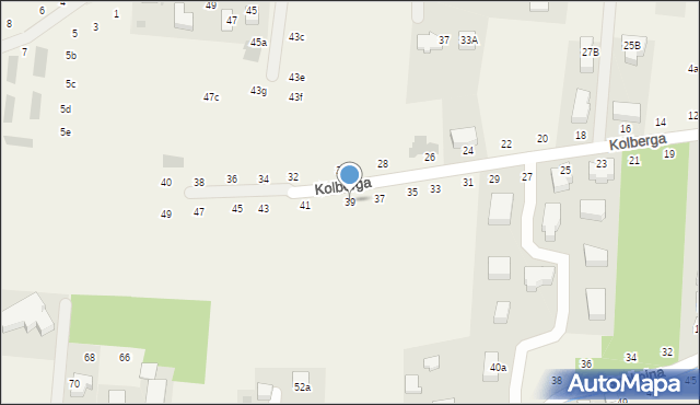 Tomaszowice, Kolberga, 39, mapa Tomaszowice