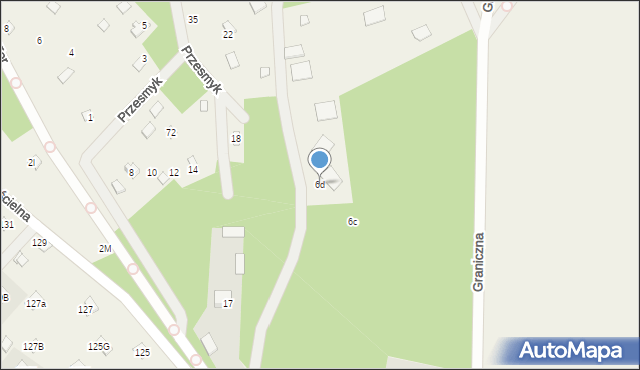 Topolina, Kościelna, 6d, mapa Topolina