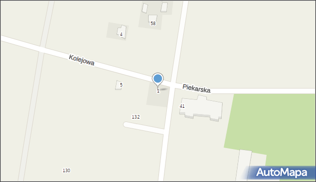 Toporzysko, Kolejowa, 1, mapa Toporzysko