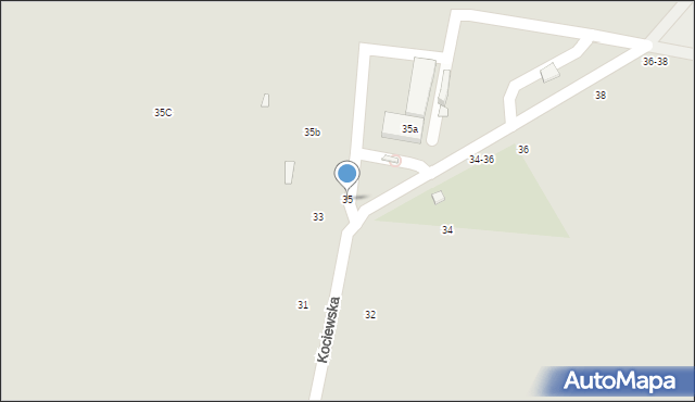 Toruń, Kociewska, 35, mapa Torunia