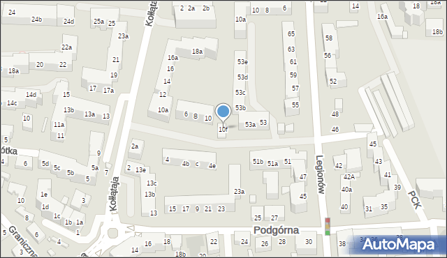 Toruń, Kołłątaja Hugo, 10f, mapa Torunia