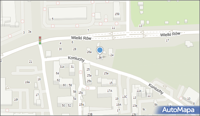 Toruń, Koniuchy, 26, mapa Torunia