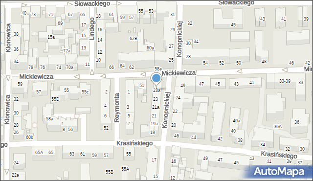 Toruń, Konopnickiej Marii, 23a, mapa Torunia