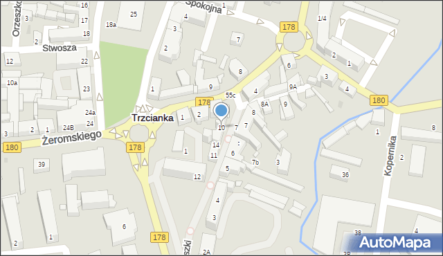 Trzcianka, Kościuszki Tadeusza, gen., 10, mapa Trzcianka