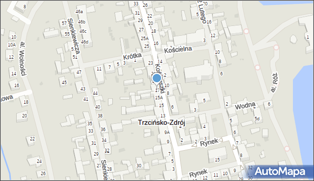 Trzcińsko-Zdrój, Kościuszki Tadeusza, gen., 17, mapa Trzcińsko-Zdrój