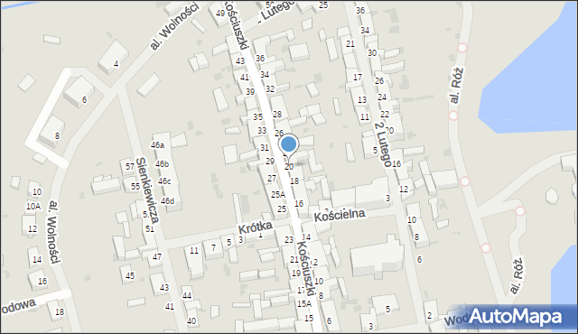 Trzcińsko-Zdrój, Kościuszki Tadeusza, gen., 20, mapa Trzcińsko-Zdrój