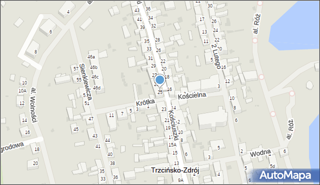 Trzcińsko-Zdrój, Kościuszki Tadeusza, gen., 25, mapa Trzcińsko-Zdrój