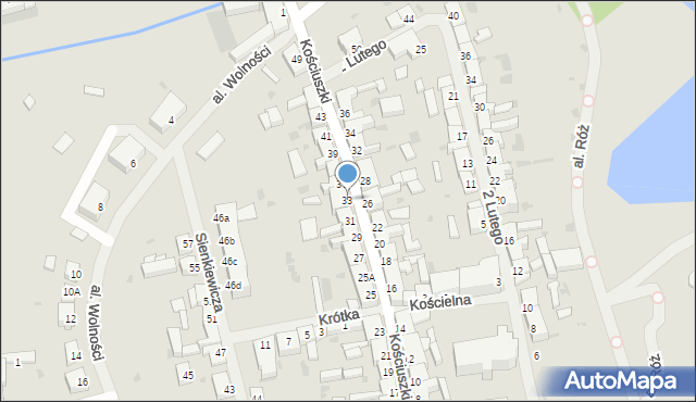 Trzcińsko-Zdrój, Kościuszki Tadeusza, gen., 33, mapa Trzcińsko-Zdrój