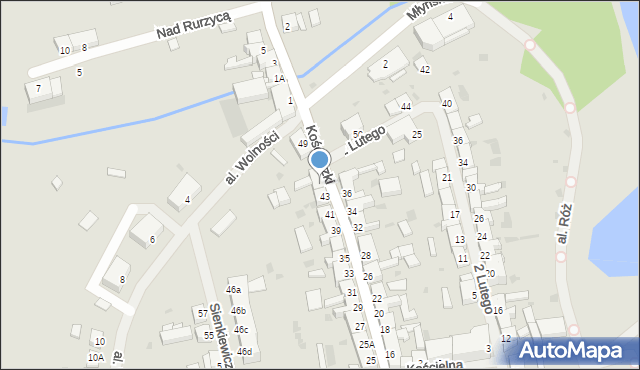 Trzcińsko-Zdrój, Kościuszki Tadeusza, gen., 45, mapa Trzcińsko-Zdrój