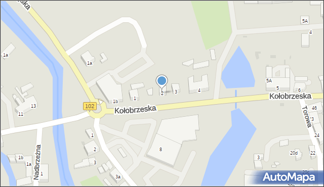 Trzebiatów, Kołobrzeska, 2, mapa Trzebiatów