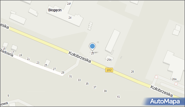 Trzebiatów, Kołobrzeska, 25, mapa Trzebiatów