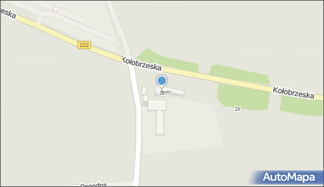 Trzebiatów, Kołobrzeska, 28, mapa Trzebiatów