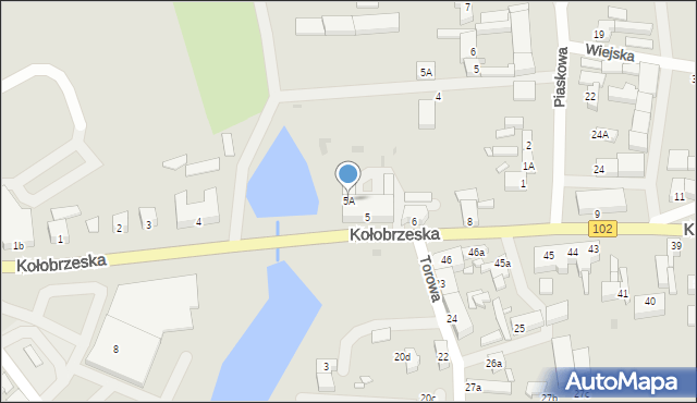 Trzebiatów, Kołobrzeska, 5A, mapa Trzebiatów