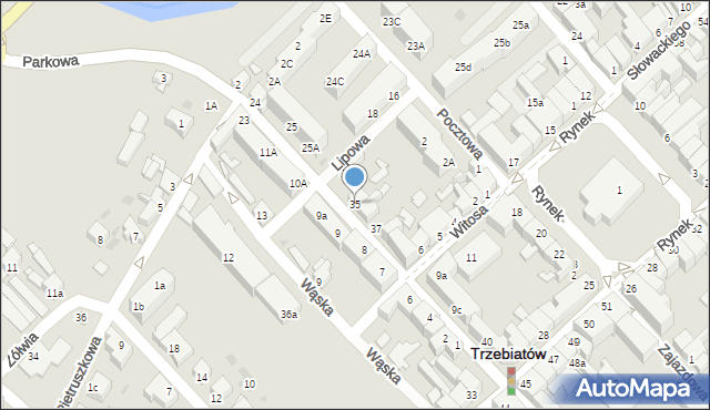 Trzebiatów, Kościuszki Tadeusza, gen., 35, mapa Trzebiatów