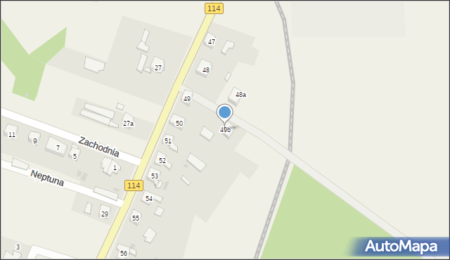 Trzebież, Kościuszki Tadeusza, gen., 49b, mapa Trzebież