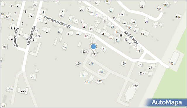 Trzebinia, Kochanowskiego Jana, 14, mapa Trzebinia