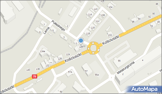 Trzebinia, Kościuszki Tadeusza, gen., 120, mapa Trzebinia