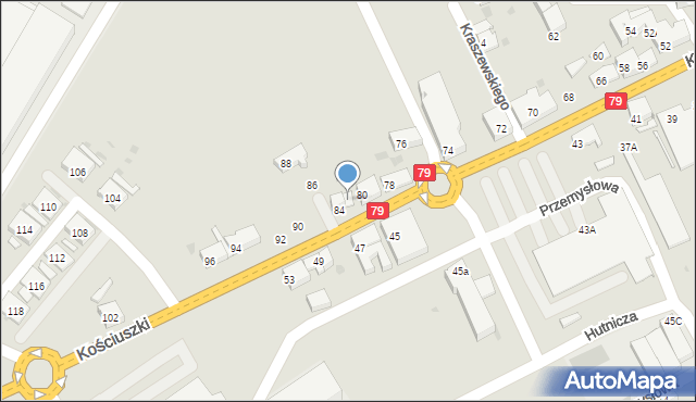 Trzebinia, Kościuszki Tadeusza, gen., 82, mapa Trzebinia