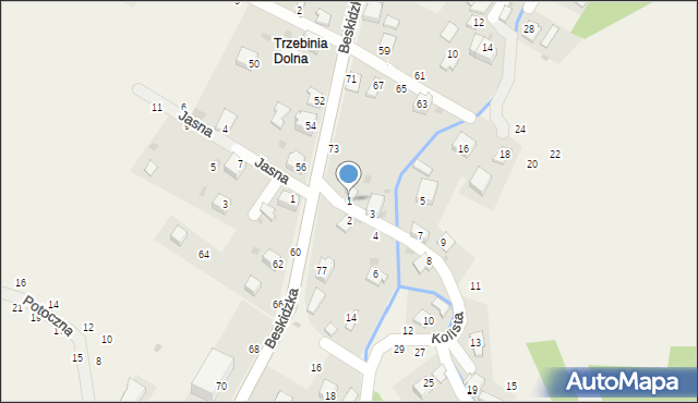 Trzebinia, Kolista, 1, mapa Trzebinia